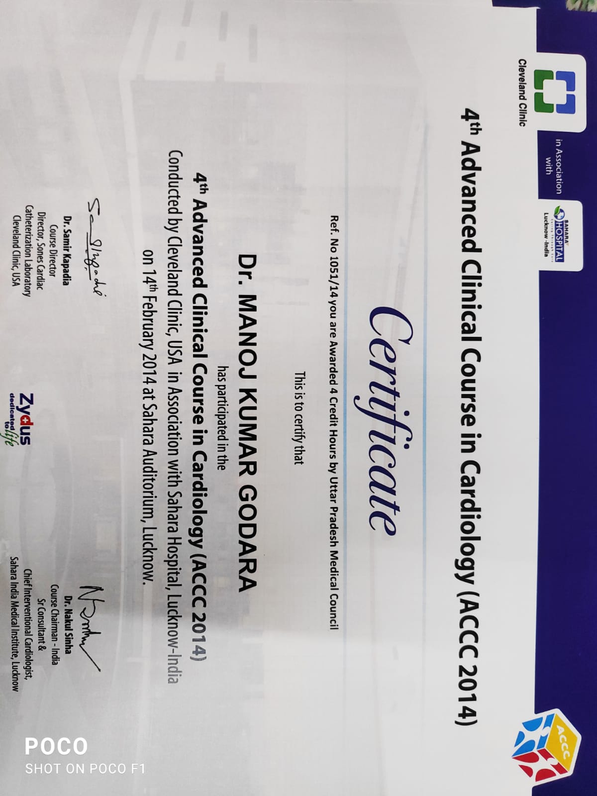 4th ADVANCED CLINICAL COURSE IN CARDIOLOGY (ACCC 2014)